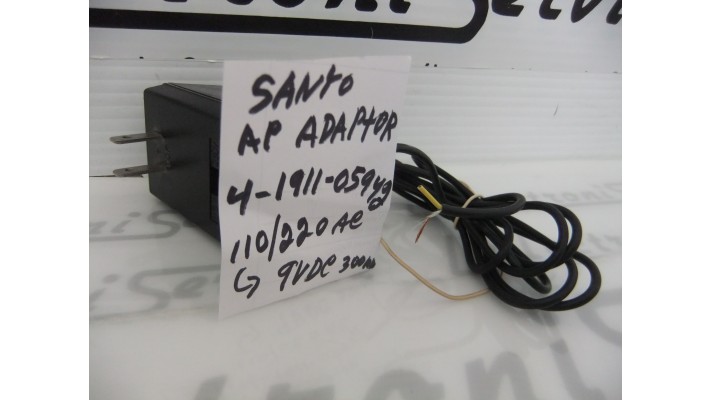 Sanyo 4-1911-05942 110/220VAC to 9vdc 300ma adaptor
